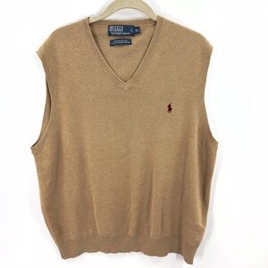 Polo Ralph Lauren Sweater Vest Mens XL Pima Cotton Preppy Old Money Grandpa